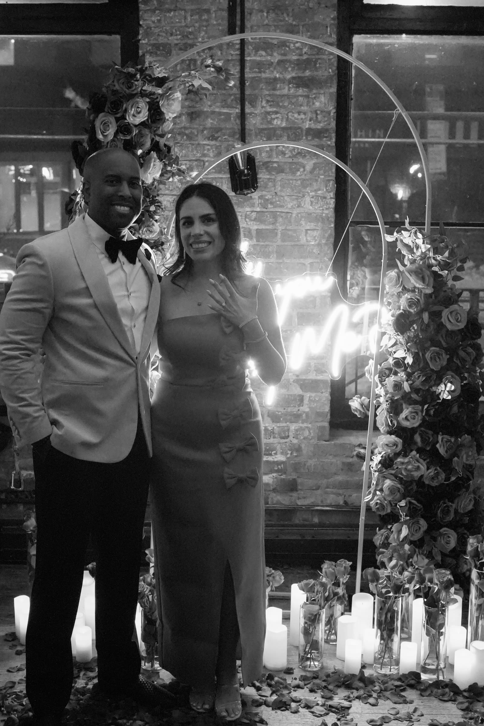 Alexandra and André on the night of their engagement